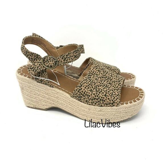 Universal Thread Morgan Leopard Print Espadrille Platform Sandal Size 7.5 - Picture 1 of 7